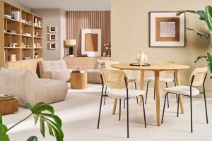 Table à manger ronde frêne D120 cm LIVIA