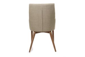 Chaises en tissu beige et bois foncé (lot de 2) SHANA