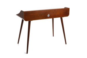 Bureau avec rangements vintage bois foncé L120 cm NORDECO