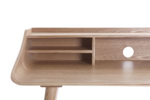 Bureau avec rangements vintage bois clair L120 cm NORDECO