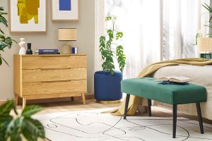 Commode scandinave bois clair chêne 3 tiroirs L90 cm FELIX