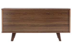 Buffet vintage en bois noyer 2 portes 3 tiroirs L160 cm FIFTIES