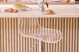 Sgabello da bar design trasparente GALILEO