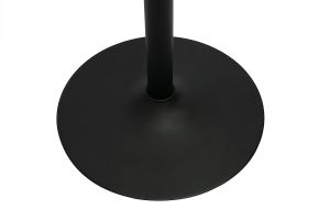 Table haute design ronde blanche et métal noir D60 cm CALISTA