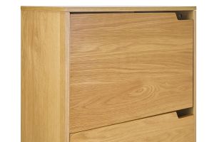 Buffet haut scandinave bois clair hévéa L60 cm LEENA