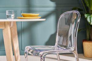 Chaises empilables design transparentes (lot de 2) THALYSSE