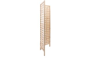 Paravent en bois clair motif ajouré 3 vantaux L133 cm AKKIKO