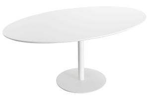 Table à manger design blanche ovale L170 cm HALIA