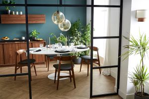 Table à manger design blanche ovale L170 cm HALIA
