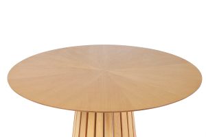 Table à manger ronde en bois clair chêne D137 cm DITA