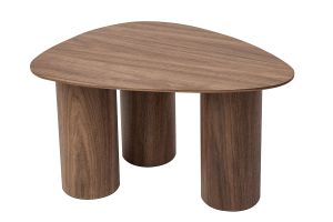 Tables basses gigognes design en bois foncé (lot de 2) FOLEEN