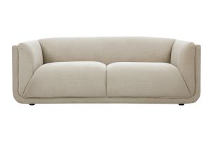Canapé design 3 places en tissu chenille beige HOSBO