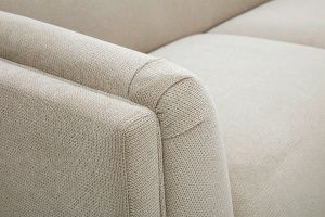 Canapé design 3 places en tissu chenille beige HOSBO
