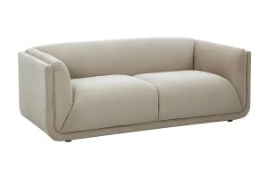 Canapé design 3 places en tissu chenille beige HOSBO