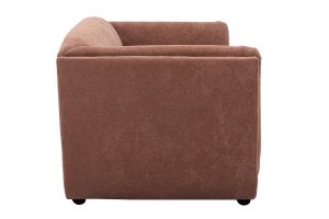 Canapé design 3 places en tissu chenille terre brûlée HOSBO