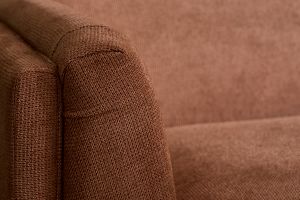 Canapé design 3 places en tissu chenille terre brûlée HOSBO