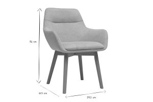 Chaises en tissu effet velours texturé beige et bois clair (lot de 2) ALESS