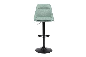 Tabourets de bar réglables pivotants 360° en tissu effet velours texturé vert céladon et métal (lot de 2) ALESS