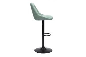 Tabourets de bar réglables pivotants 360° en tissu effet velours texturé vert céladon et métal (lot de 2) ALESS