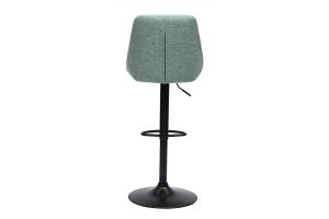 Tabourets de bar réglables pivotants 360° en tissu effet velours texturé vert céladon et métal (lot de 2) ALESS