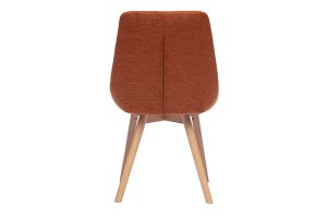 Chaises en tissu effet velours texturé terre brûlée et bois clair (lot de 2) ALESS