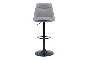 Tabourets de bar réglables pivotants 360° en tissu effet velours texturé gris et métal (lot de 2) ALESS