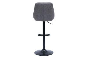 Tabourets de bar réglables pivotants 360° en tissu effet velours texturé gris et métal (lot de 2) ALESS