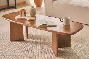 Table basse rectangulaire en bois manguier massif teinté L120 cm SOTA