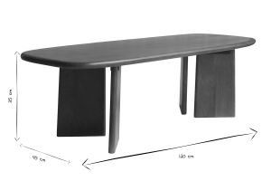 Table basse rectangulaire en bois manguier massif teinté L120 cm SOTA