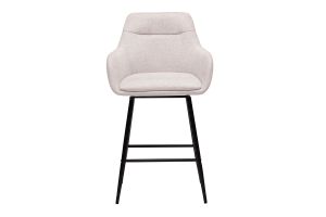 Sgabelli da bar girevoli 360° in tessuto effetto velluto beige e metallo H65.5 cm (set di 2) ALESS
