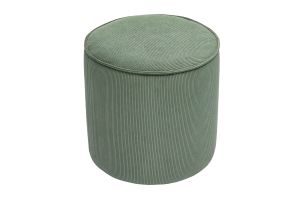 Pouf rond en velours côtelé vert kaki D40 cm PAUL