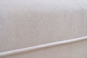 Canapé 3 places en tissu effet velours texturé beige PIO