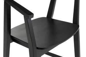 Schwarze skandinavische Barhocker aus Holz (2er Set) BAHIA