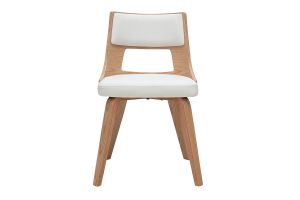 Chaise scandinave blanc et bois clair GARBO