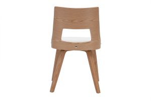 Sedia scandinava bianca e legno chiaro GARBO