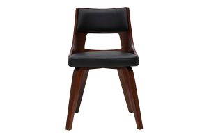 Sedia vintage nera e legno scuro GARBO