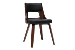 Sedia vintage nera e legno scuro GARBO