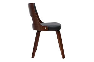 Sedia vintage nera e legno scuro GARBO