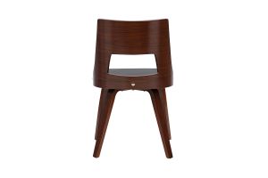 Sedia vintage nera e legno scuro GARBO