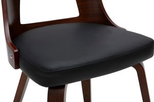 Sedia vintage nera e legno scuro GARBO