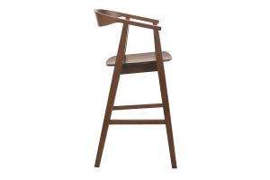Tabourets de bar scandinaves en bois foncé H66.5 cm (lot de 2) BAHIA