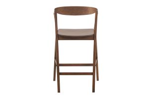 Tabourets de bar scandinaves en bois foncé H66.5 cm (lot de 2) BAHIA