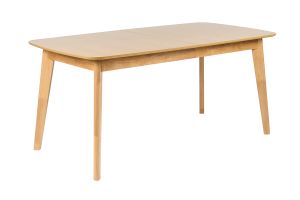 Table à manger extensible scandinave rallonges intégrées en bois clair chêne L168-228 cm LEENA