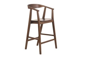 Sgabelli da bar scandinavi in legno scuro (set di 2) BAHIA