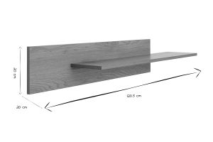 Etagère murale finition bois clair chêne L120 cm CIME
