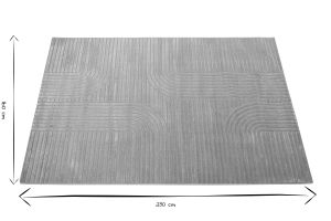Tapis graphique rectangulaire gris 160 x 230 cm MAGNUS