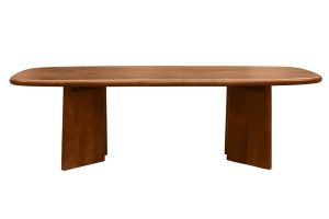 Tavolino basso rettangolare in legno massiccio di mango tinto L120 cm SOTA