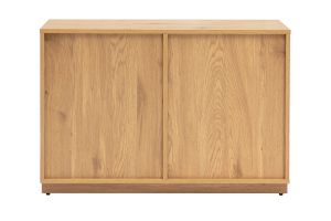 Buffet bas finition bois clair chêne et cannage rotin L96 cm SEVILLE