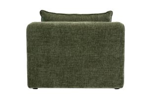 Fauteuil convertible en tissu effet velours texturé vert kaki MAHAUT