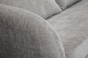 Canapé convertible 2 places en tissu effet velours texturé gris MAHAUT